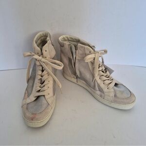 Geox Women's Beige High-Top Sneakers